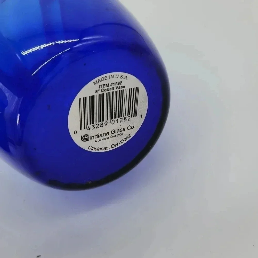 Vintage Cobalt Blue Glass Flower 8